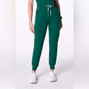 Figs hunter green high waisted Zamora jogger pants sz Small